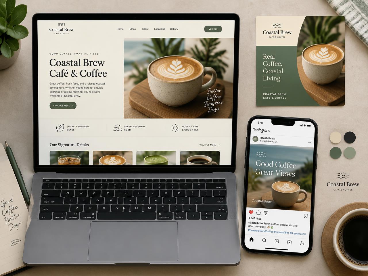 Coastal Brew Café concept project